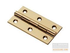 TDF100 Series Heavy Solid Drawn Brass Cabinet Hinges - 38, 50, 64 & 76mm 