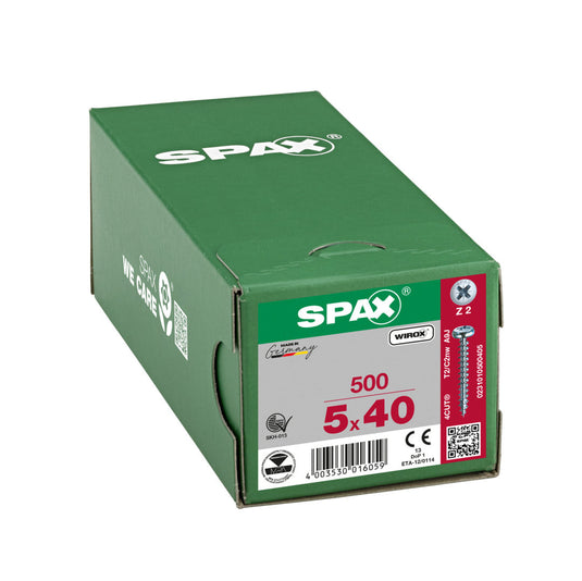 SPAX Pan Head Pozi Wirox Screw 5.0 x 40mm