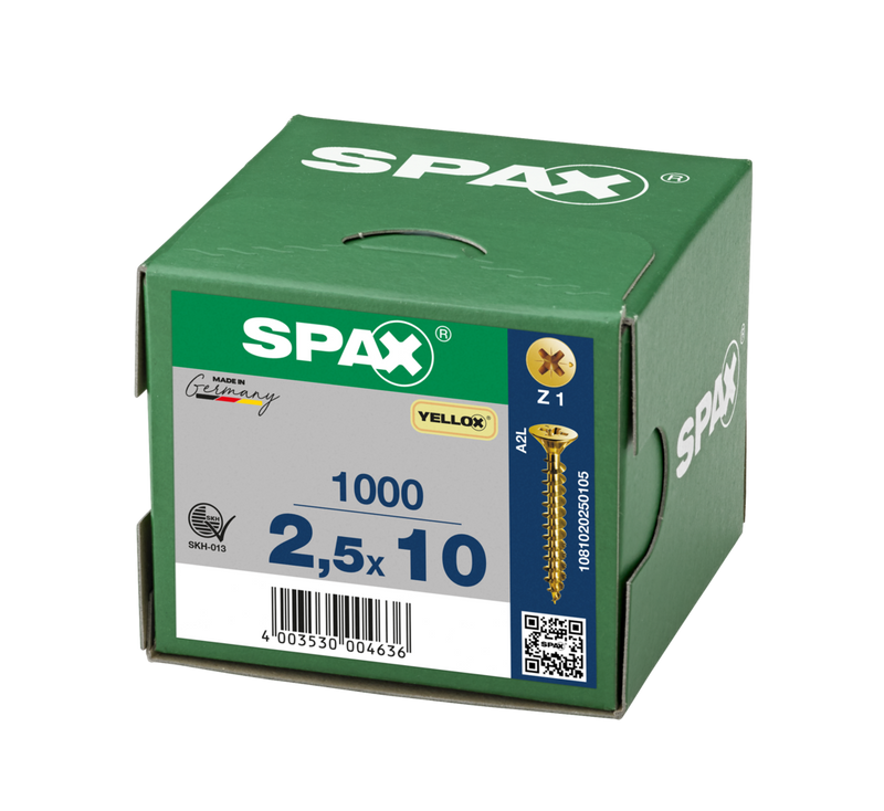 Load image into Gallery viewer, SPAX Yellox Pozi Screw 2.5 x 10mm
