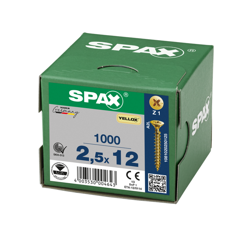 Load image into Gallery viewer, SPAX Yellox Pozi Screw 2.5 x 12mm
