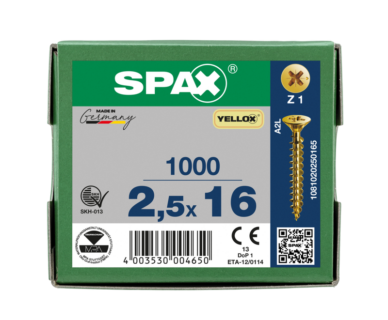 Load image into Gallery viewer, SPAX Yellox Pozi Screw 2.5 x 16mm

