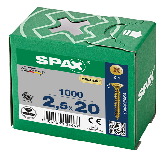 SPAX Yellox Pozi Screw 2.5 x 20mm