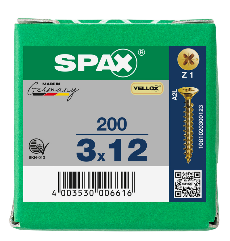 Load image into Gallery viewer, SPAX Yellox Pozi Screw 3.0 x 12mm - Box of 200
