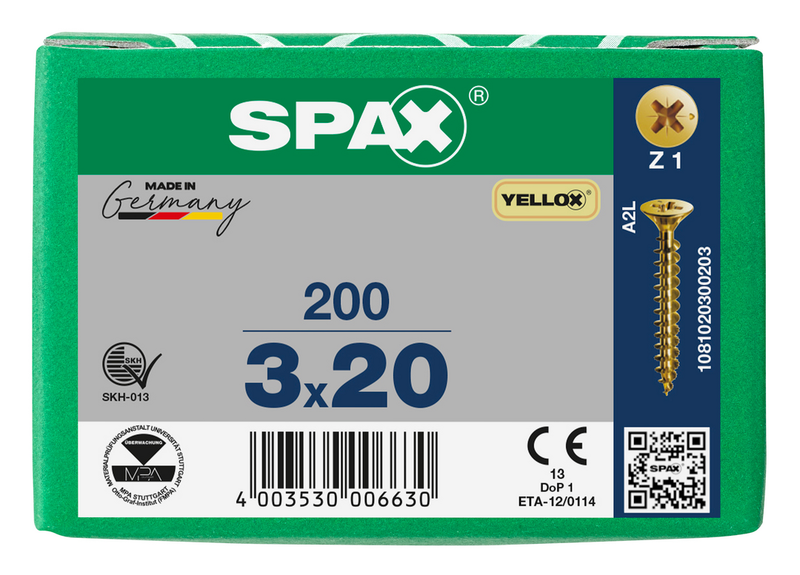 Load image into Gallery viewer, SPAX Yellox Pozi Screw 3.0 x 20mm - Box of 200
