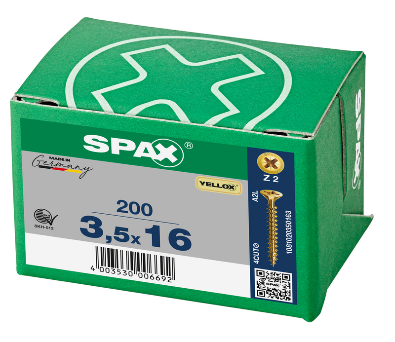Load image into Gallery viewer, SPAX Yellox Pozi Screw 3.5 x 16mm - Box of 200
