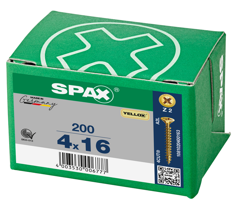 Load image into Gallery viewer, SPAX Yellox Pozi Screw 4.0 x 16mm - Box of 200
