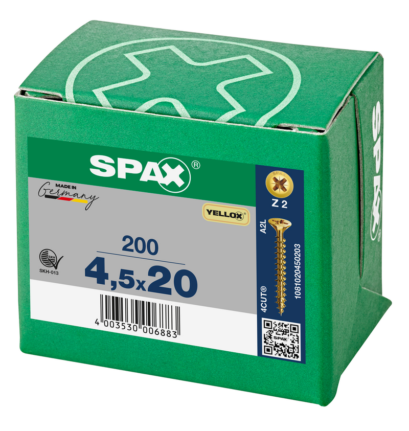 Load image into Gallery viewer, SPAX Yellox Pozi Screw 4.5 x 20mm - Box of 200
