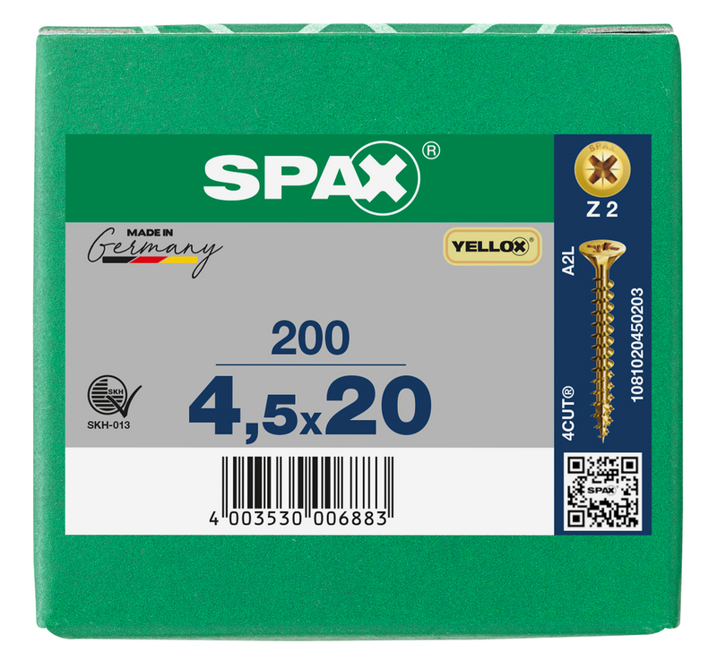 Load image into Gallery viewer, SPAX Yellox Pozi Screw 4.5 x 20mm - Box of 200
