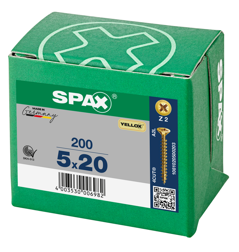 Load image into Gallery viewer, SPAX Yellox Pozi Screw 5.0 x 20mm - Box of 200
