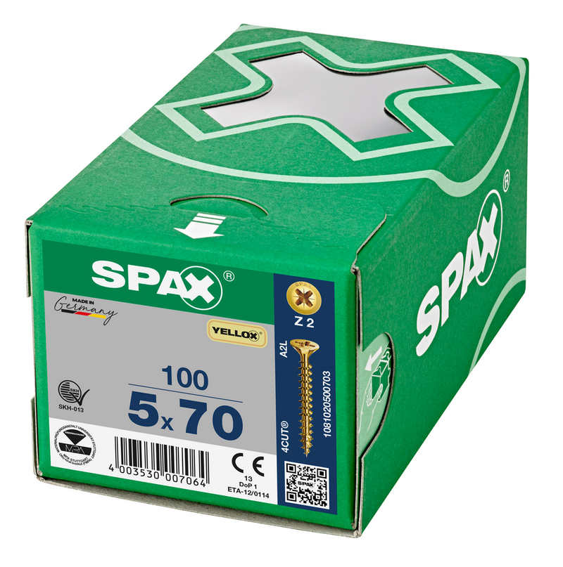Load image into Gallery viewer, SPAX Yellox Pozi Screw 5.0 x 70mm - Box of 100
