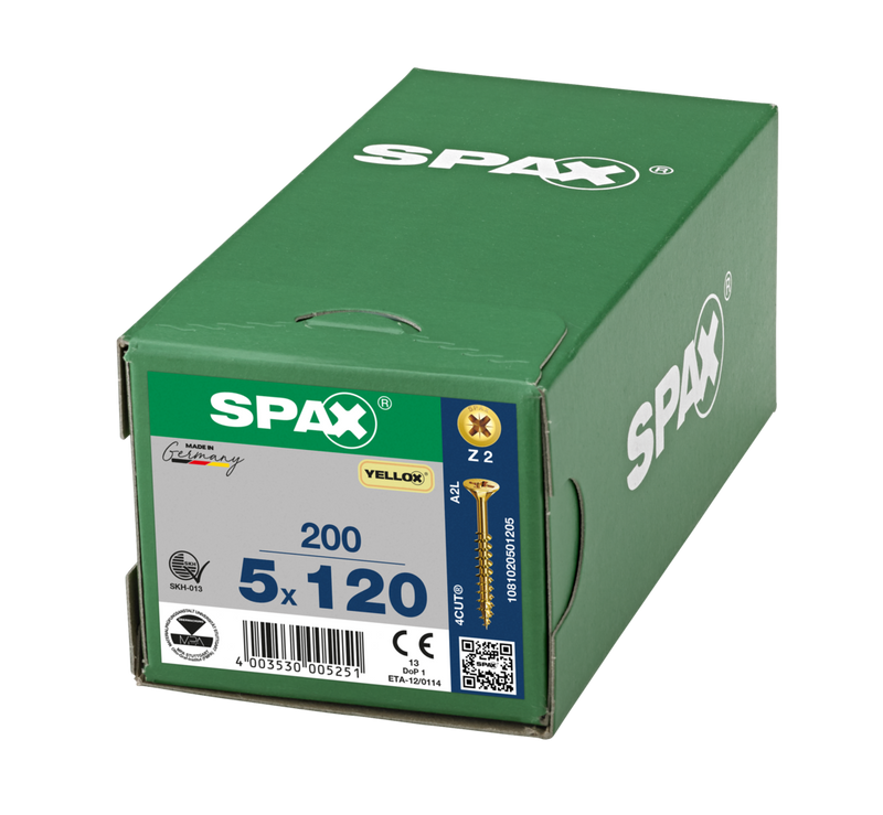 Load image into Gallery viewer, SPAX Yellox Pozi Screw 5.0 x 120mm - Box of 100

