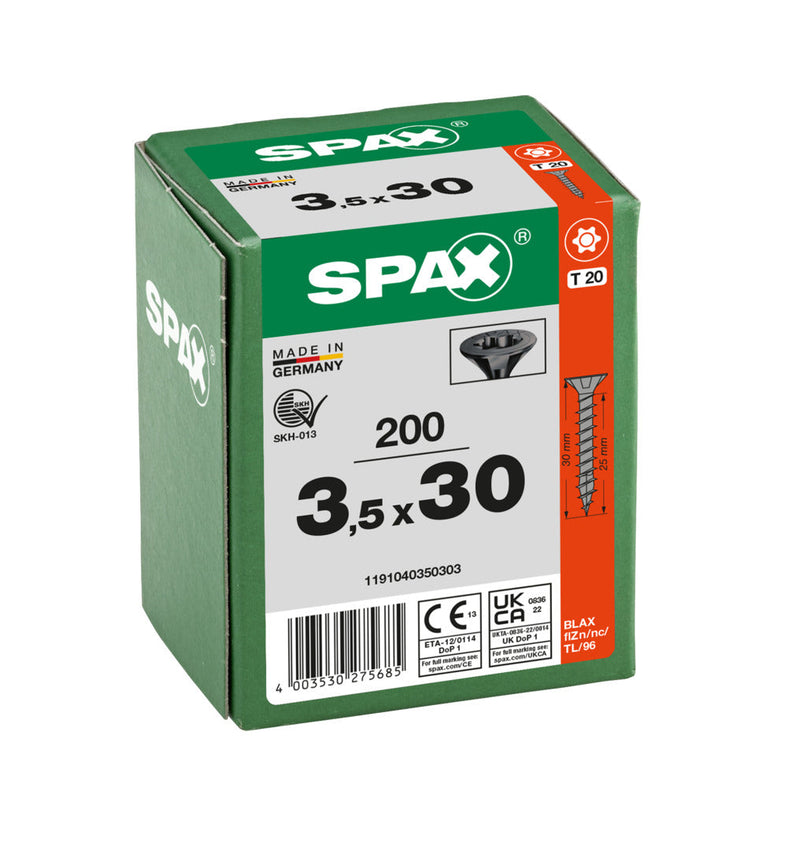 Load image into Gallery viewer, SPAX Black Torx Screw 3.5 x 30mm T20 - Box of 200
