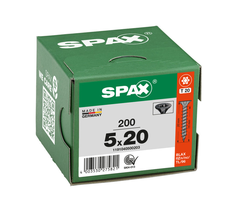 Load image into Gallery viewer, SPAX Black Torx Screw 5.0 x 20mm T20 - Box of 200
