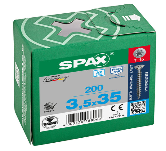 SPAX Countersunk Torx T15 Stainless Steel Screw 3.5 x 35mm