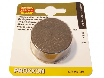 Proxxon Reinforced Aluminium Oxide Cutting Discs & Arbors 22mm & 38mm  (28808, 28809, 28818 & 28819)