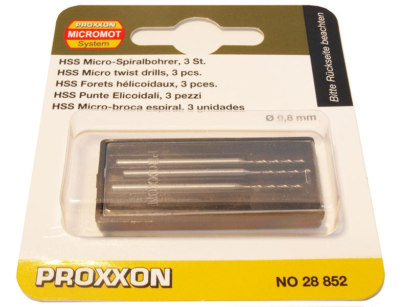 Load image into Gallery viewer, Proxxon HSS Micro Drills (Packs of 3)   (28852, 28854, 28856, 28858 &amp; 28864)
