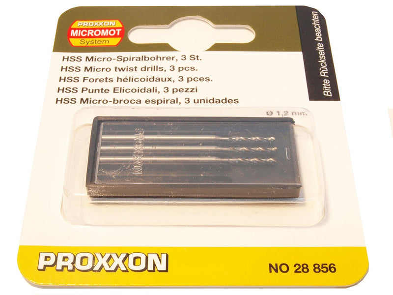 Load image into Gallery viewer, Proxxon HSS Micro Drills (Packs of 3)   (28852, 28854, 28856, 28858 &amp; 28864)

