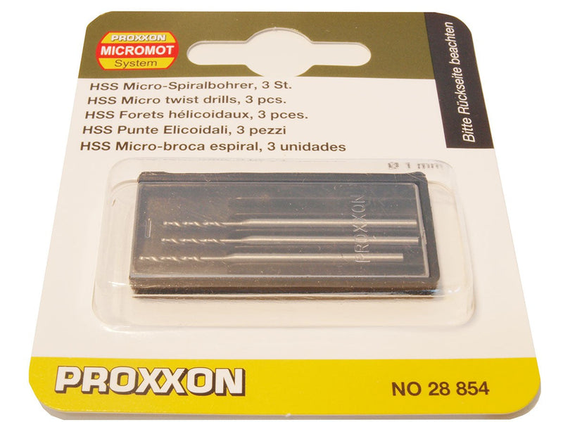 Load image into Gallery viewer, Proxxon HSS Micro Drills (Packs of 3)   (28852, 28854, 28856, 28858 &amp; 28864)
