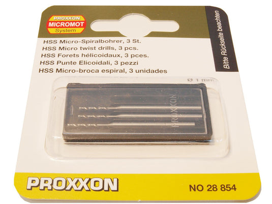 Proxxon HSS Micro Drills (Packs of 3)   (28852, 28854, 28856, 28858 & 28864)