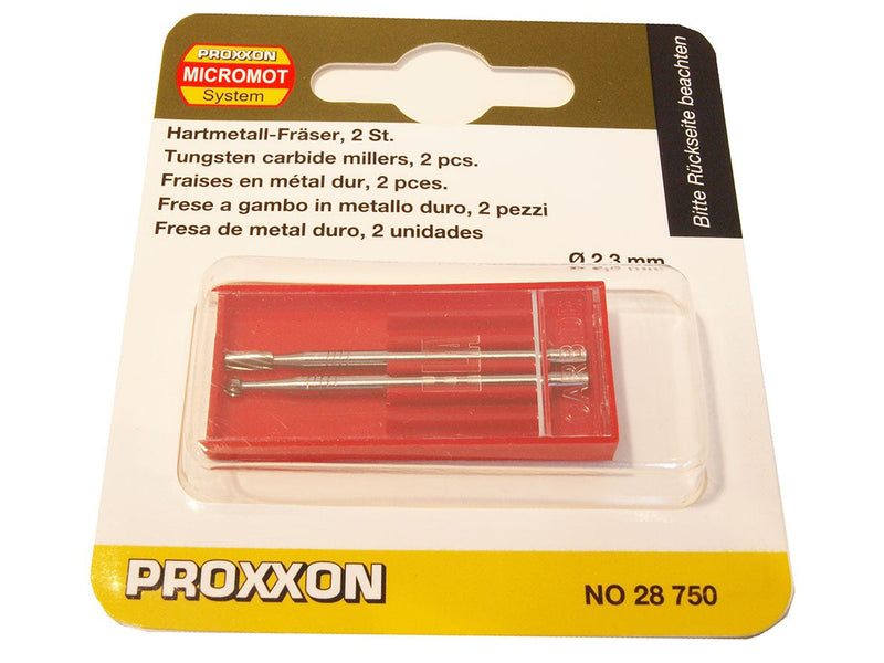 Load image into Gallery viewer, Proxxon Tungsten Carbide Milling Bits - Cylinder &amp; Ball      (28750)
