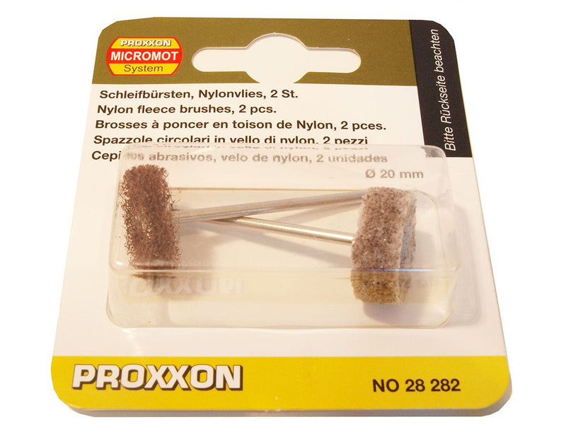 Load image into Gallery viewer, Proxxon Nylon Fleece Brushes 20mm Diameter Pack of 2    (28282)
