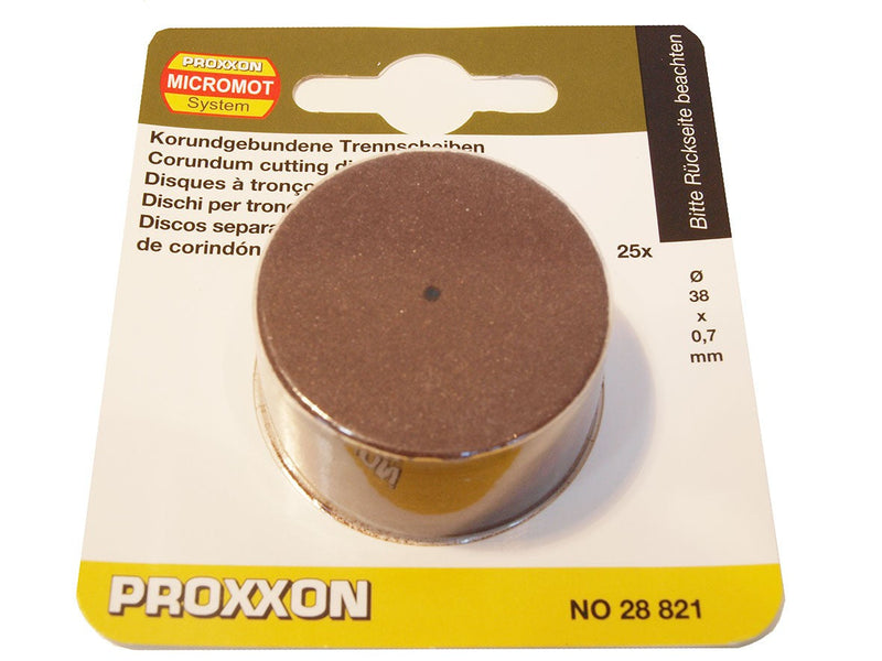Load image into Gallery viewer, Proxxon Corundum Cutting Discs &amp; Arbors 22mm &amp; 38mm Dia    (28810, 28812, 28820 &amp; 28821)
