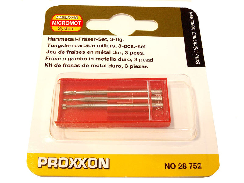 Load image into Gallery viewer, Proxxon Tungsten Carbide Milling Bits - Cylinder, Taper &amp; Cone     (28752)
