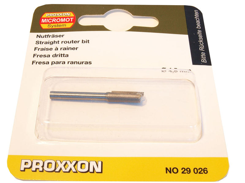 Load image into Gallery viewer, Proxxon Individual Straight Wood Router Bits 3.2mm Shank   (29024, 29026, 29028, 29030, 29032, 29034, 29036, 29038 &amp; 29040)
