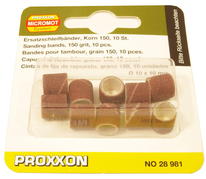 Load image into Gallery viewer, Proxxon Sanding Drums with Arbor and Replacement Drums (Packs of 10)   (28978, 28979, 28980 &amp; 28981)
