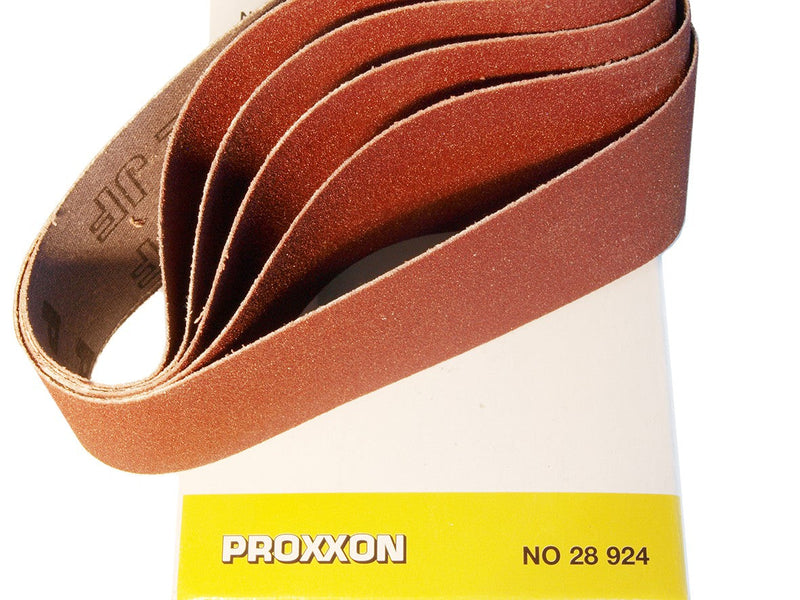 Load image into Gallery viewer, Proxxon Corundum Sanding Belts for BBS/S (Packs of 5)     (28922, 28924 &amp; 28928)
