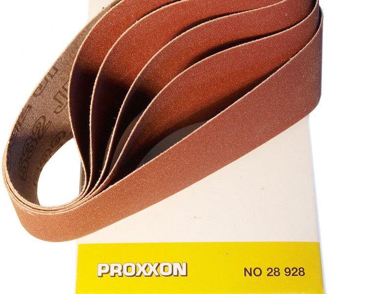 Load image into Gallery viewer, Proxxon Corundum Sanding Belts for BBS/S (Packs of 5)     (28922, 28924 &amp; 28928)
