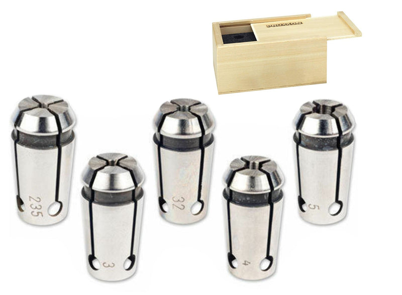 Load image into Gallery viewer, Proxxon 5-Piece Collet Set for PF230 and FF230    (24144)
