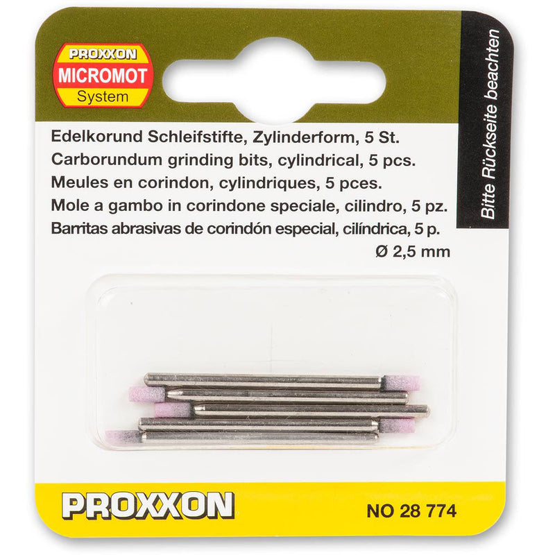 Load image into Gallery viewer, Proxxon Corundum Grinding Bits - 2.35mm Shanks (Packs of 5)   (28772, 28774, 28776 &amp; 28778)
