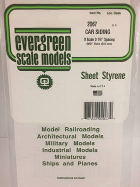 EVERGREEN Freight Car Siding Styrene Sheets - 0.5mm Thick