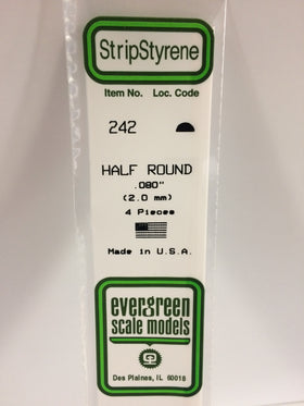 Load image into Gallery viewer, EVERGREEN Styrene Half Round Section

