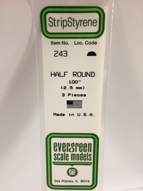 Load image into Gallery viewer, EVERGREEN Styrene Half Round Section
