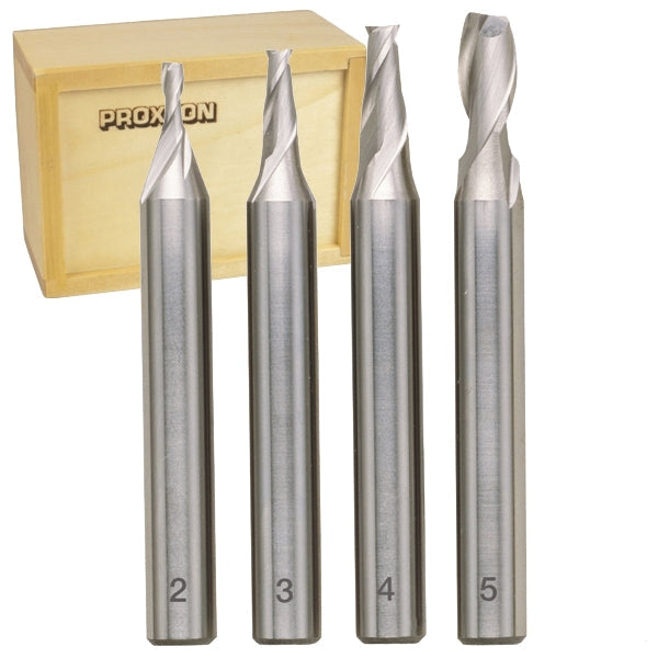 Load image into Gallery viewer, Proxxon 4-Piece HSS Milling Cutter Set 2 - 5mm     (24610)
