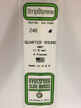Load image into Gallery viewer, EVERGREEN Styrene Quarter Round Section
