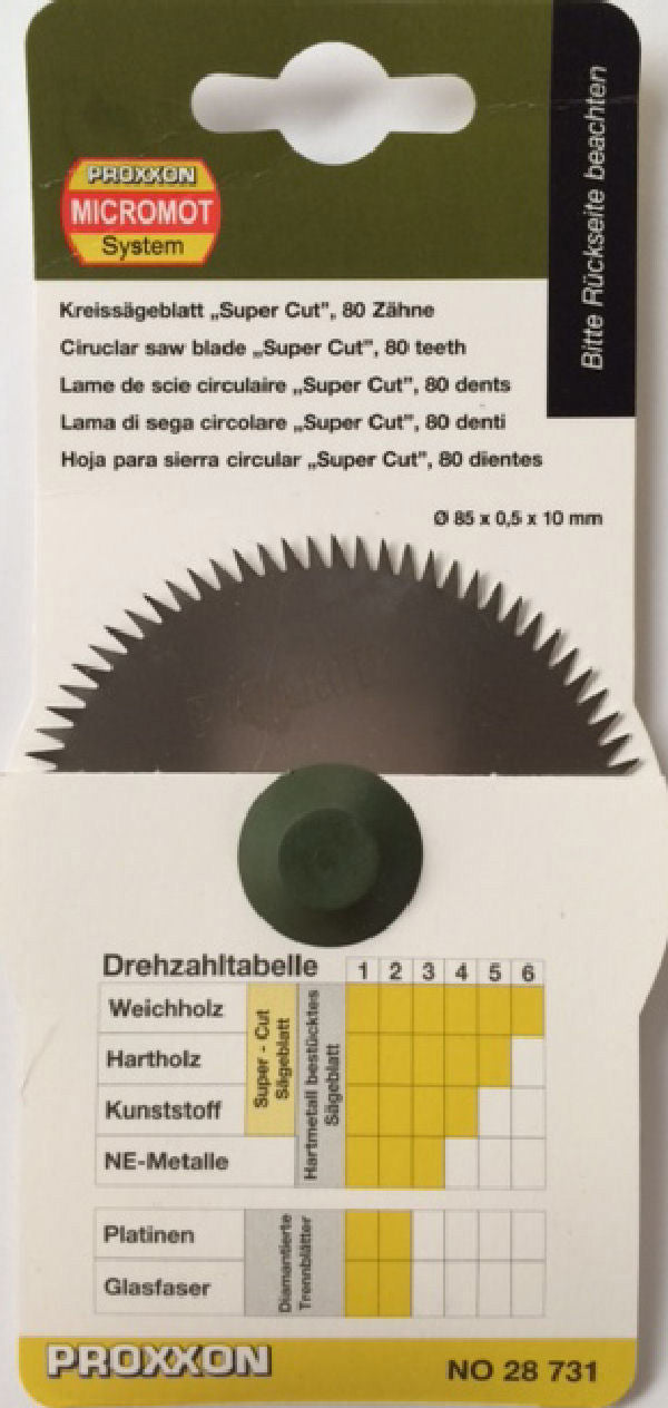 Load image into Gallery viewer, Proxxon Super-Cut Saw Blade 85mm Dia T80  for FET Saw  (28731)
