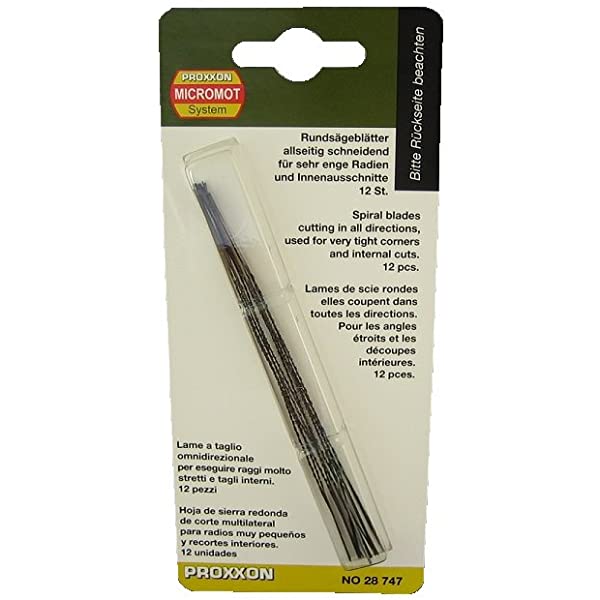 Load image into Gallery viewer, Proxxon Spiral Toothed Scroll Saw Blades 130 x 1.2mm   (28747)
