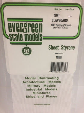 Load image into Gallery viewer, EVERGREEN Clapboard Siding Styrene Sheets
