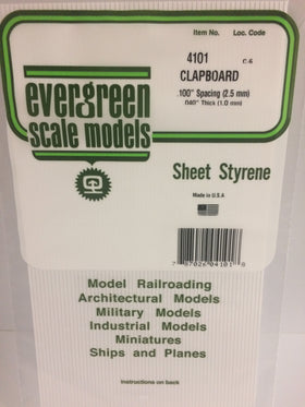 Load image into Gallery viewer, EVERGREEN Clapboard Siding Styrene Sheets
