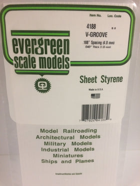 Load image into Gallery viewer, EVERGREEN V-Groove Siding Styrene Sheets - 1.00mm Thick
