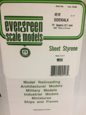 Load image into Gallery viewer, EVERGREEN Square Sidewalk Styrene Sheets
