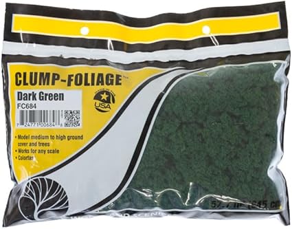 Load image into Gallery viewer, Woodland Scenics WFC684 Clump Foliage (Bag) - DARK GREEN
