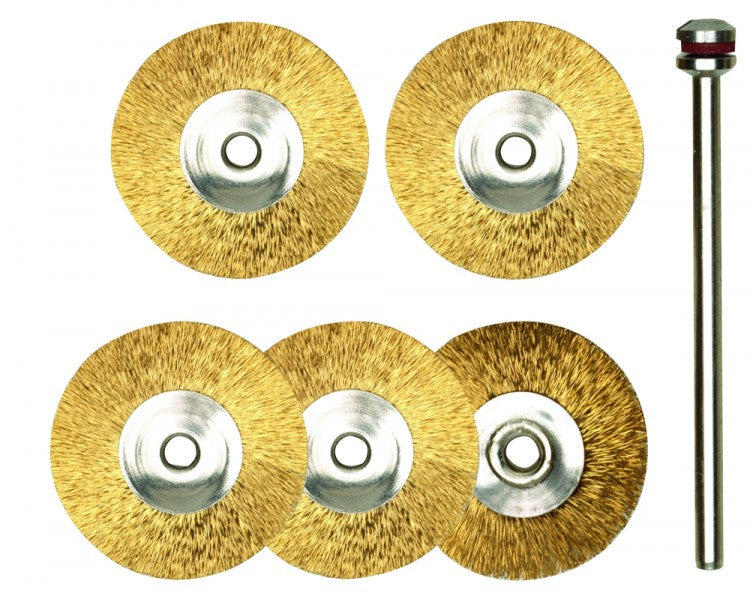 Load image into Gallery viewer, Proxxon Wheel Wire Brushes 22mm Dia  - Brass, Steel &amp; Stainless Steel   (28952, 28962 &amp; 28956)
