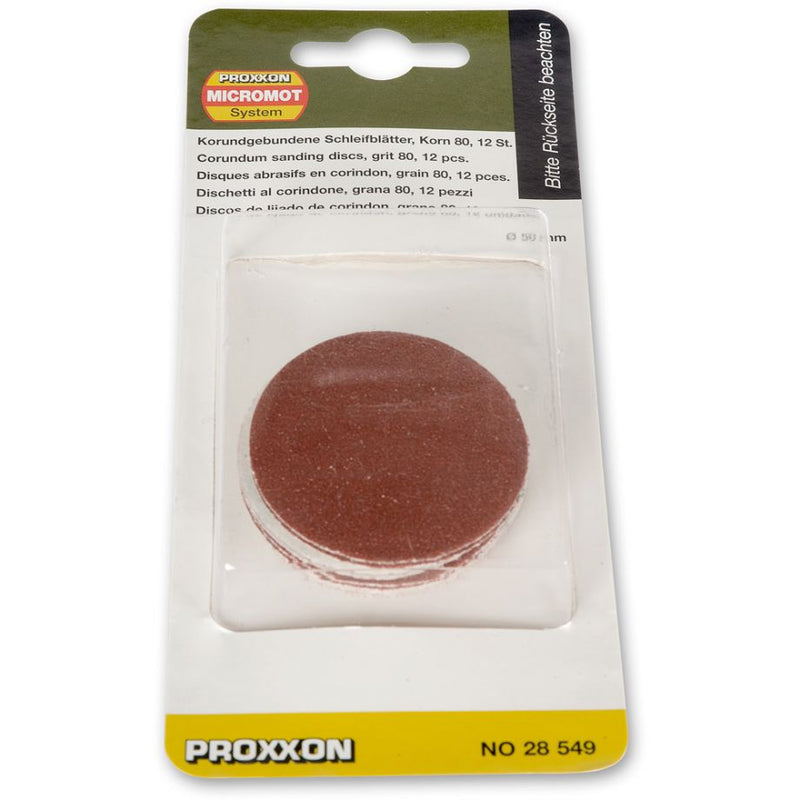 Load image into Gallery viewer, Proxxon Corundum Sanding Discs for LHW 50mm Dia   Packs of 12    (28549 &amp; 28550)
