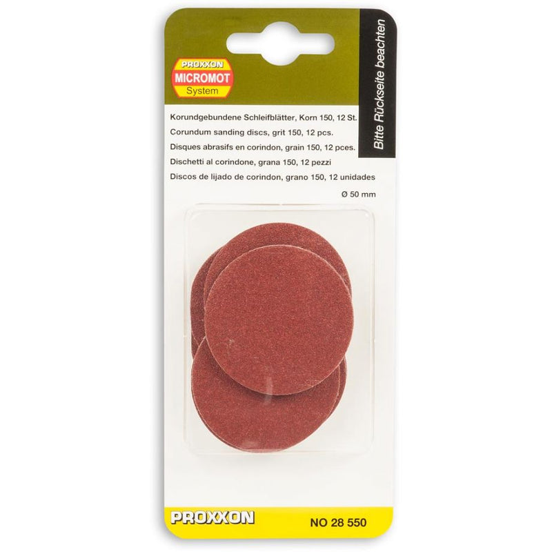 Load image into Gallery viewer, Proxxon Corundum Sanding Discs for LHW 50mm Dia   Packs of 12    (28549 &amp; 28550)
