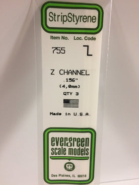 Load image into Gallery viewer, EVERGREEN Styrene Z-Channel
