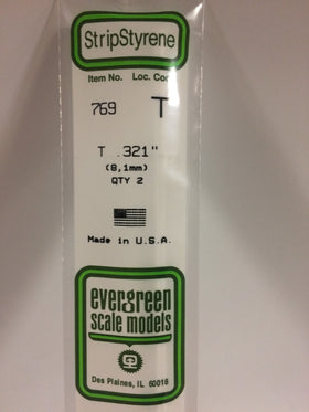 Load image into Gallery viewer, EVERGREEN Styrene T-Profile
